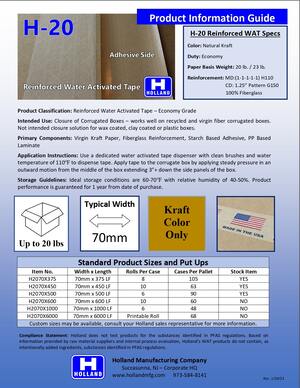 H-20 Product Flyer