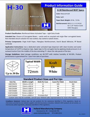 H-30 Natural Product Flyer