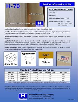 H-70 Natural Product Flyer
